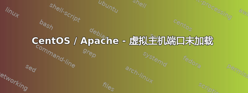 CentOS / Apache - 虚拟主机端口未加载