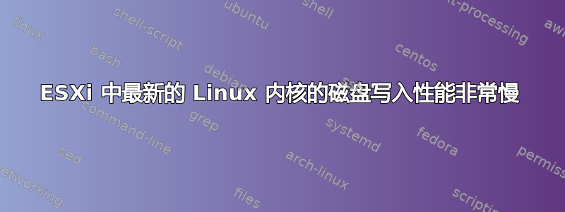 ESXi 中最新的 Linux 内核的磁盘写入性能非常慢