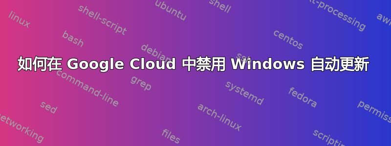 如何在 Google Cloud 中禁用 Windows 自动更新