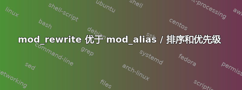 mod_rewrite 优于 mod_alias / 排序和优先级