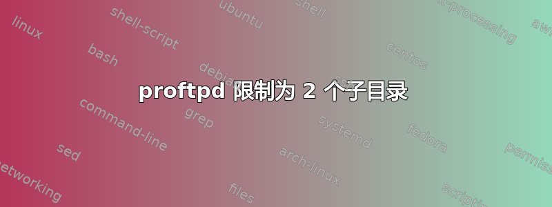 proftpd 限制为 2 个子目录