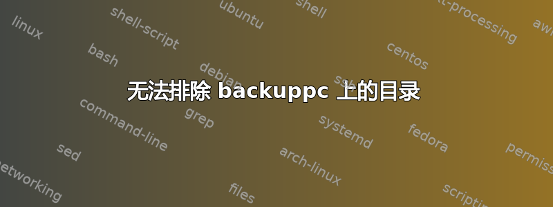 无法排除 backuppc 上的目录