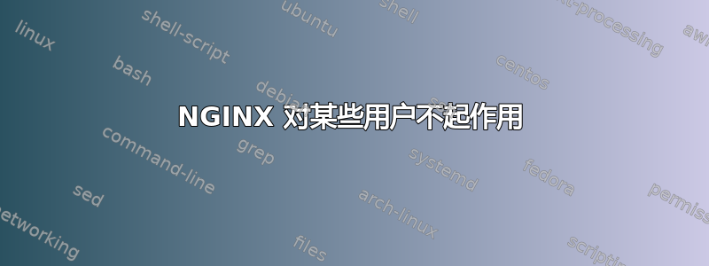 NGINX 对某些用户不起作用