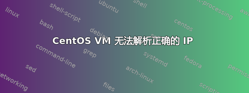 CentOS VM 无法解析正确的 IP