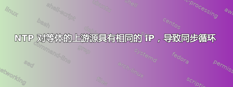 NTP 对等体的上游源具有相同的 IP，导致同步循环