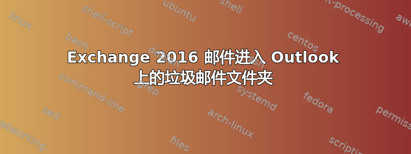 Exchange 2016 邮件进入 Outlook 上的垃圾邮件文件夹