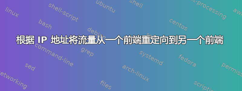 根据 IP 地址将流量从一个前端重定向到另一个前端