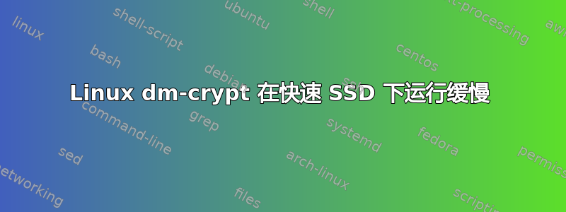 Linux dm-crypt 在快速 SSD 下运行缓慢