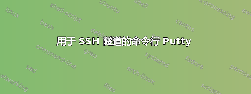 用于 SSH 隧道的命令行 Putty