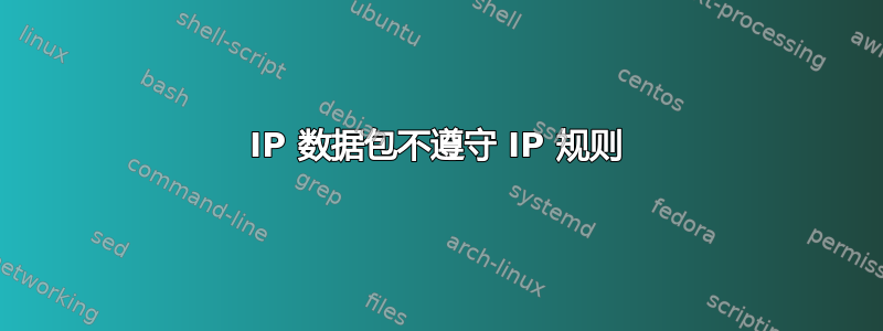 IP 数据包不遵守 IP 规则