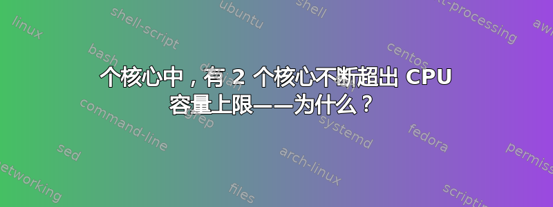 16 个核心中，有 2 个核心不断超出 CPU 容量上限——为什么？