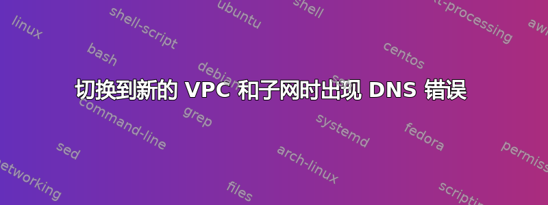 切换到新的 VPC 和子网时出现 DNS 错误