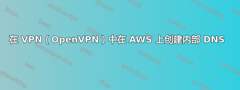 在 VPN（OpenVPN）中在 AWS 上创建内部 DNS 