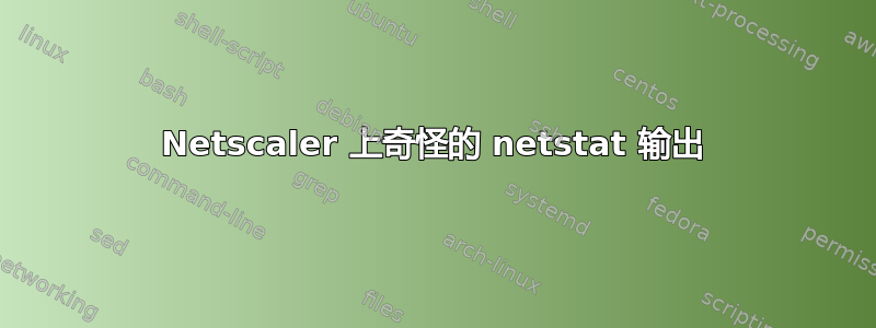 Netscaler 上奇怪的 netstat 输出