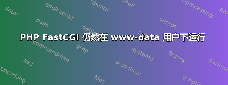 PHP FastCGI 仍然在 www-data 用户下运行