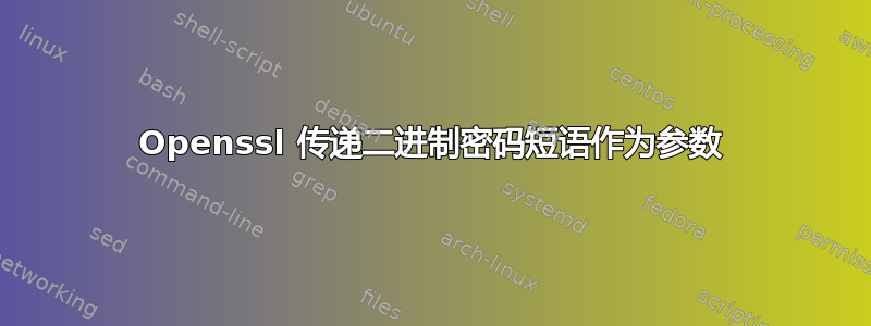 Openssl 传递二进制密码短语作为参数