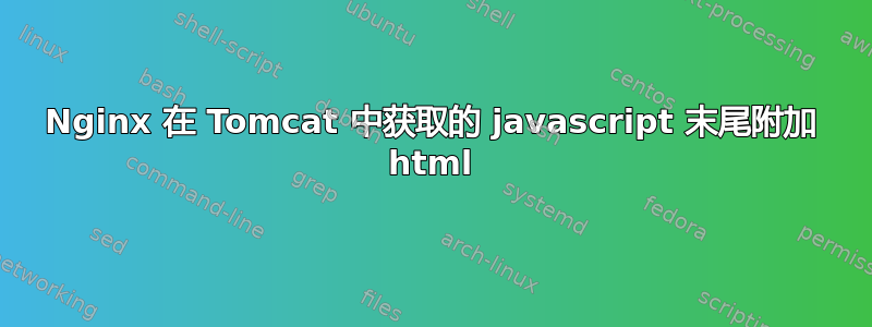 Nginx 在 Tomcat 中获取的 javascript 末尾附加 html