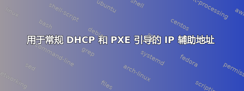 用于常规 DHCP 和 PXE 引导的 IP 辅助地址