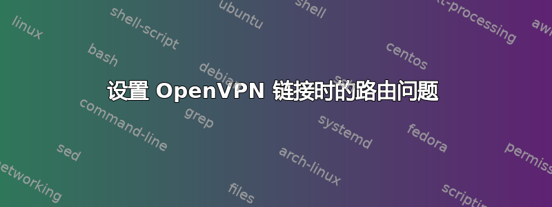 设置 OpenVPN 链接时的路由问题