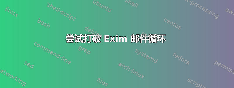 尝试打破 Exim 邮件循环