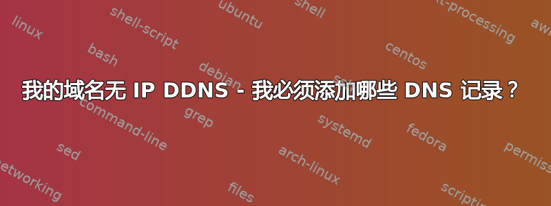 我的域名无 IP DDNS - 我必须添加哪些 DNS 记录？