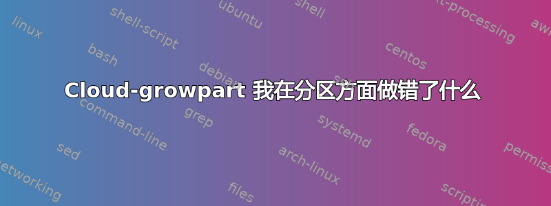 Cloud-growpart 我在分区方面做错了什么