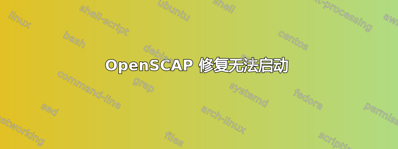 OpenSCAP 修复无法启动