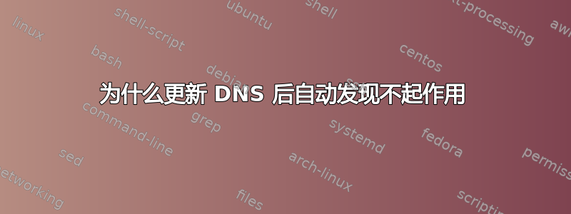 为什么更新 DNS 后自动发现不起作用