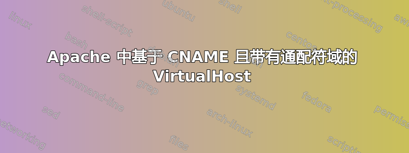 Apache 中基于 CNAME 且带有通配符域的 VirtualHost