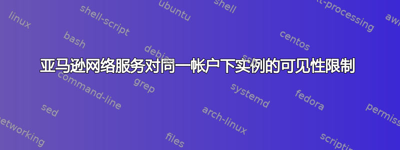 亚马逊网络服务对同一帐户下实例的可见性限制