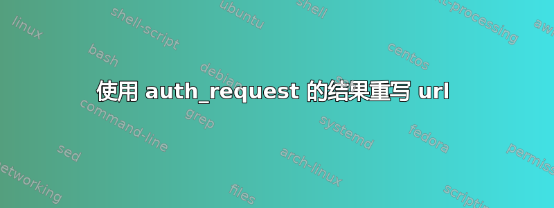 使用 auth_request 的结果重写 url