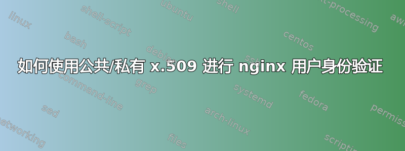 如何使用公共/私有 x.509 进行 nginx 用户身份验证