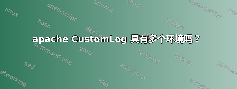 apache CustomLog 具有多个环境吗？