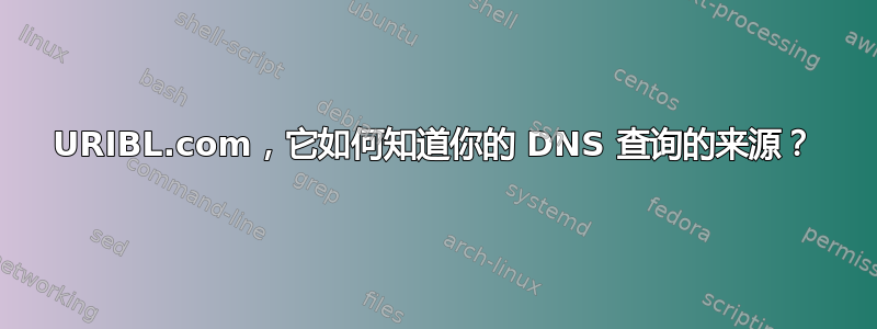 URIBL.com，它如何知道你的 DNS 查询的来源？