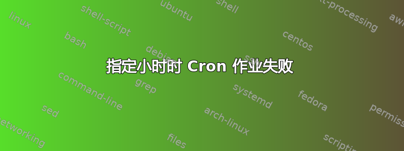 指定小时时 Cron 作业失败