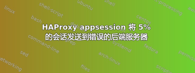 HAProxy appsession 将 5% 的会话发送到错误的后端服务器