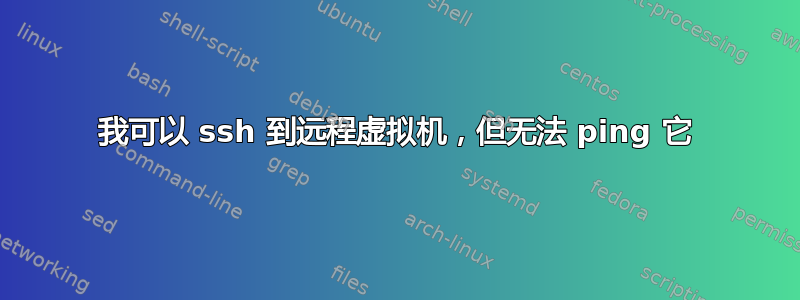 我可以 ssh 到远程虚拟机，但无法 ping 它