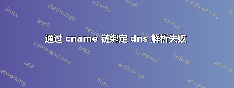 通过 cname 链绑定 dns 解析失败