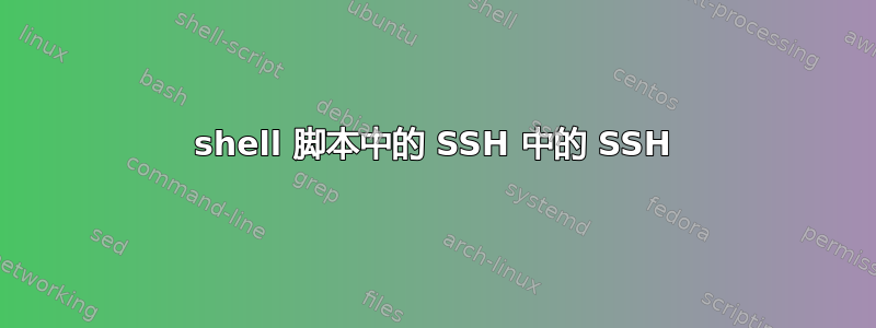 shell 脚本中的 SSH 中的 SSH