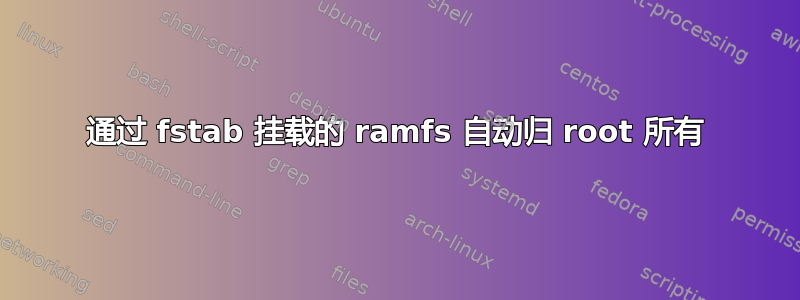 通过 fstab 挂载的 ramfs 自动归 root 所有