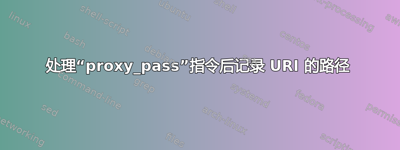 处理“proxy_pass”指令后记录 URI 的路径