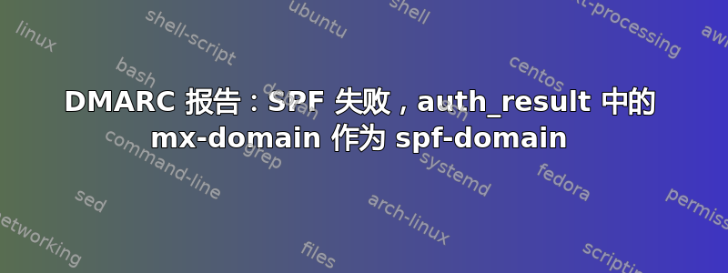 DMARC 报告：SPF 失败，auth_result 中的 mx-domain 作为 spf-domain