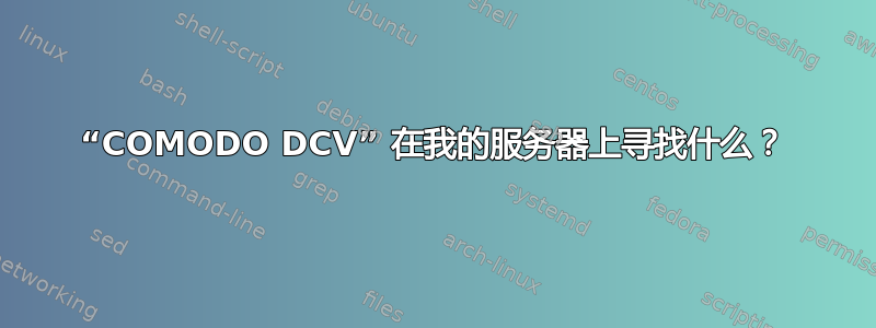 “COMODO DCV” 在我的服务器上寻找什么？