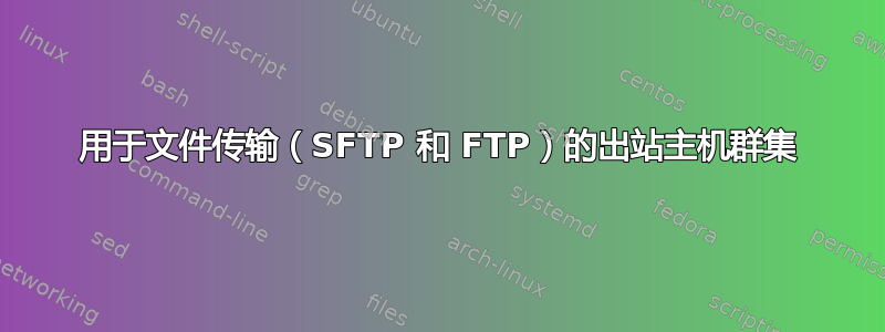 用于文件传输（SFTP 和 FTP）的出站主机群集