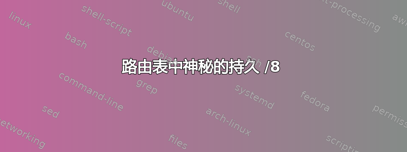 路由表中神秘的持久 /8