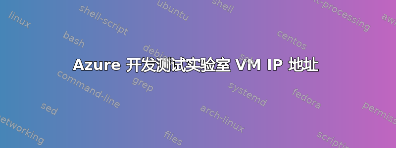 Azure 开发测试实验室 VM IP 地址