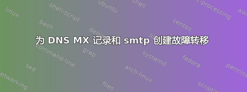 为 DNS MX 记录和 smtp 创建故障转移