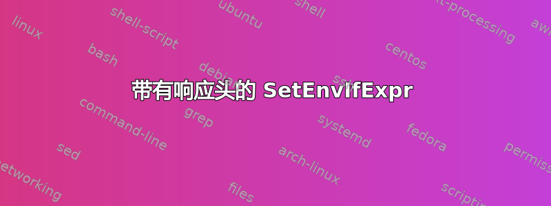 带有响应头的 SetEnvIfExpr