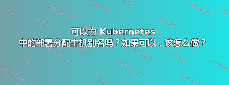 可以为 Kubernetes 中的部署分配主机别名吗？如果可以，该怎么做？