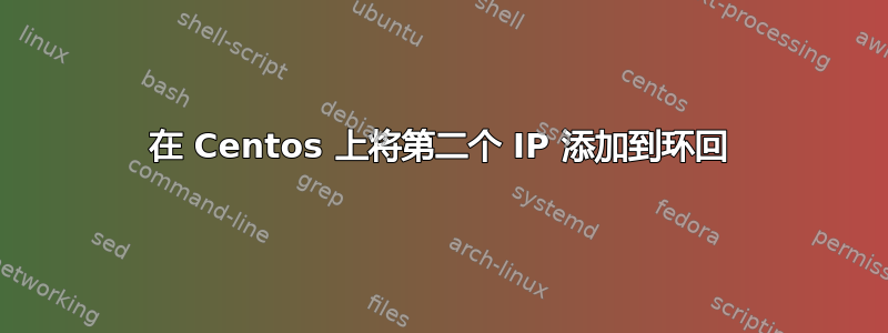 在 Centos 上将第二个 IP 添加到环回